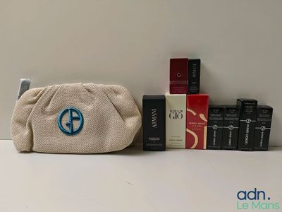 a small pouch with a small bag on top of it