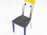 an image of a chair made out of zebra print fabric
