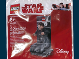 a bag of lego star wars figures on a blue background