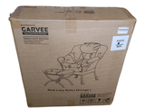 a cardboard box with a drawing of a cat on it