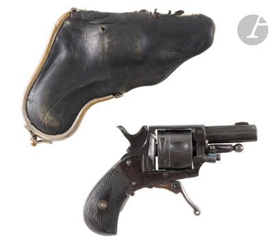 deux revolvers placés l'un à côté de l'autre sur un fond blanc
