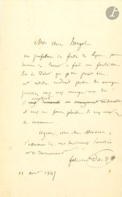 une vieille photo en noir et blanc d'une lettre manuscrite sur une feuille de papier