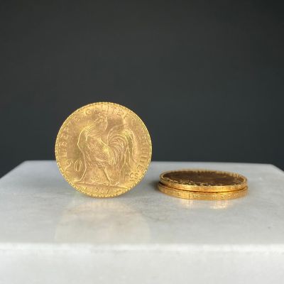 Ensemble de 3 pièces de 20 francs or Marianne Coq (1907) - Photo 1