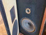 two speakers in the corner of the room
