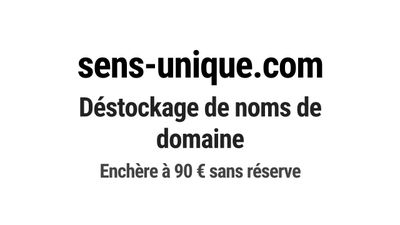 Nom de domaine sens-unique.com.