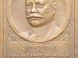 the plaque of joseph dechele tiff is shown on a white background