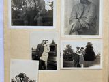 an old black and white photo of a man and a woman posing for a picture