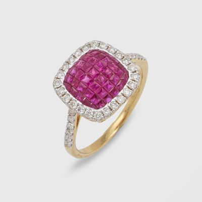 a pink sapphire and diamond ring