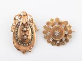 paire de broches en or et diamants