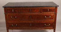Commode rectangulaire en bois fruitier teinté et filets de l… (photo 4)