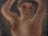 une image d'une peinture représentant une femme avec un chapeau sur la tête