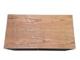 wood grained surface of a wooden box on a white background