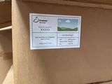 a box with a label on it sitting on the floor