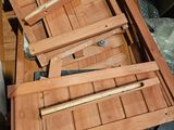 a lot of wooden chairs that are sitting on the floor