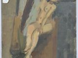 an image of a painting of a nude woman sitting on a chair
