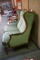 canapé deux places de style Louis XV - avec revêtement en ve… (photo 2)