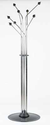 an image of a metal coat stand with a bunch of flowers