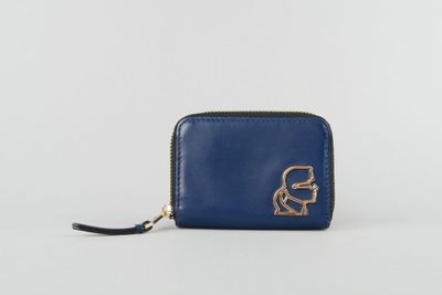 KARL LAGERFELD. Petit compagnon zippé bleu au profil de Karl… - Photo 1