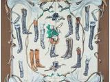 une photo d'un tableau représentant un tas de bottes