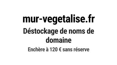 Nom de domaine mur-vegetalise.fr.