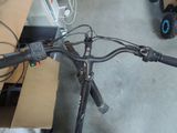 a close up of the handlebars of a bike