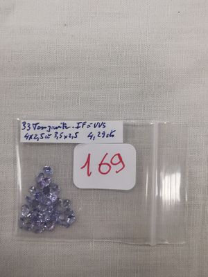 TANZANITE violet blue IF à VVS Nbr 33 Tanzanie ovale 4 x 2,5…