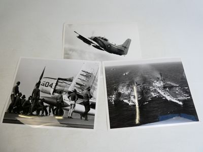 three black and white photos of a plane flying over the ocean