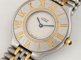 Montre-bracelet Cartier pour femme en or 18 carats et acier inoxydable
