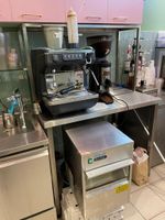 Table inox un plateau avec dosseret avec étagère en partie s… (photo 2)