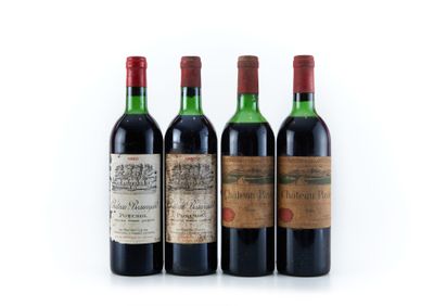 trois bouteilles de vin sont alignées sur une surface blanche