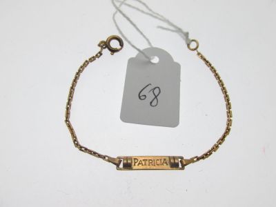 bracelet identité d'enfant or rose 750°/°° à maillons forç… - Photo 1