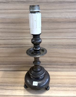 Pied de Lampe d’appoint Pied GRIFFE EN Métal Argenté Ht 43cm