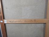 an image of a picture of a wooden frame with writing on it