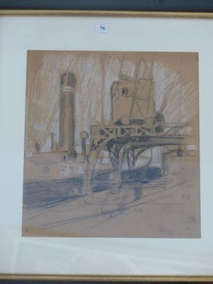 dessin représentant une calèche devant une tour horloge