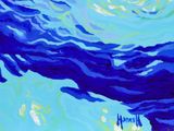 an image of a painting of a blue sky with clouds
