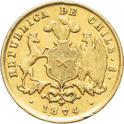 l'image d'une pièce d'or sur laquelle figurent des armoiries