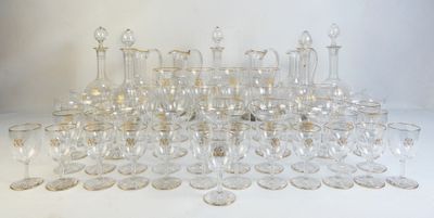 a lot of empty wine glasses on the table