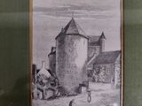 a picture of a picture of a castle in a glass case