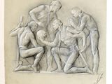 an image of a drawing of a group of people in a circle