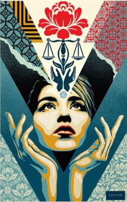 a poster of a woman with a crown on her head