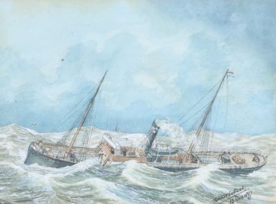 deux navires qui naviguent en pleine mer