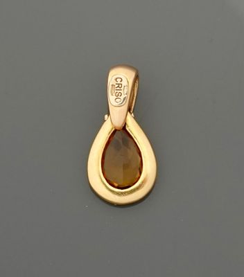 Criso Pendentif en or jaune 18K 750 millièmes de forme goutt…