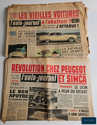 two old french newspapers on a white surface