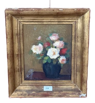 Marcel ROCHE (XXe) "Vase de fleurs" Huile sur toile, signée …