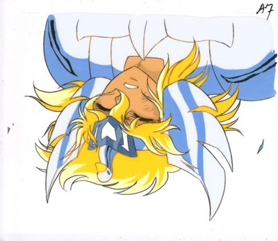 cartoon drawing of a man laying on a bed with his head in his hands