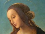 an image of a painting of a woman with a halo on her head