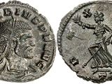 a silver coin with an image of a woman holding a sword