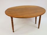 a close up of a table with a wooden top on a white background