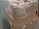 a large cart with boxes on it in a warehouse