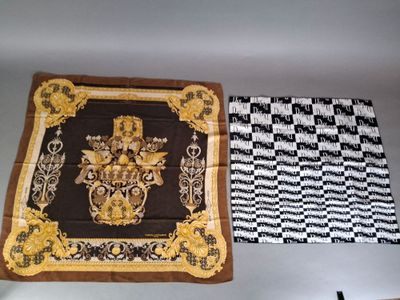 two pieces of cloth that are on a table